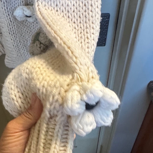 Anthropology Maeve Cream Knit Cardigan with Floral Details - Picture 7 of 9